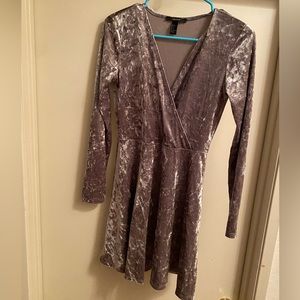 SILVER VELVET DRESS & Burgundy Velvet Bodysuit